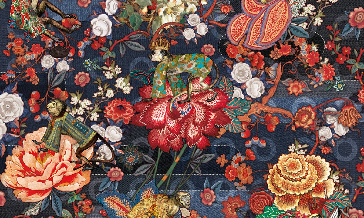 Moooi Wallcovering Tokyo Blue - Rendezvous Tokyo Blue MO3010 Indigo